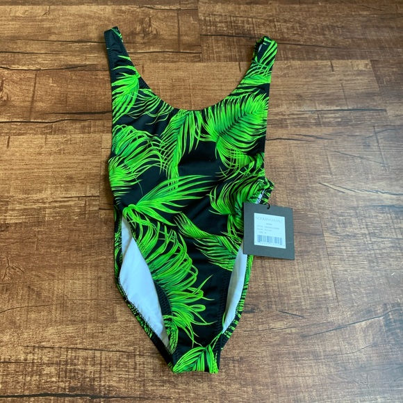 🇺🇸🇺🇸Norma Kamali MARISSA palm leaf size M swimwear - Picture 11 of 13